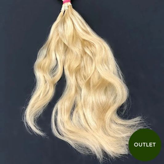 Ganzer Rohhaarzopf gebondet 60 Strähnen 45cm braun gelockt Simple