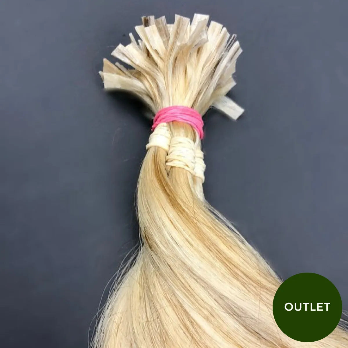 Ganzer Rohhaarzopf gebondet 60 Strähnen 45cm braun gelockt Simple