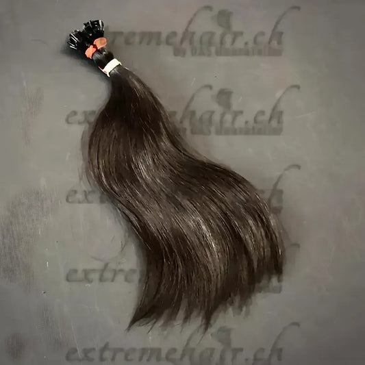 Rohhaare Für Extensions Gebondet - 10 Strähnen Maroon / 30Cm Glatt Simple