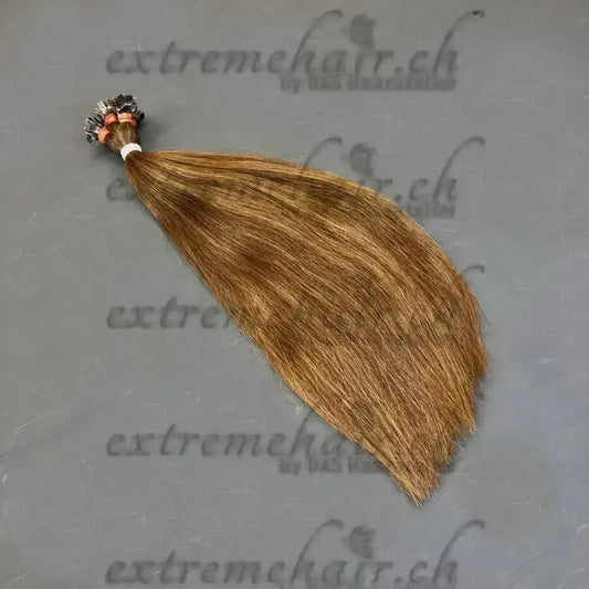 Rohhaare Für Extensions Gebondet - 10 Strähnen 40Cm / Sandybrown Glatt Simple