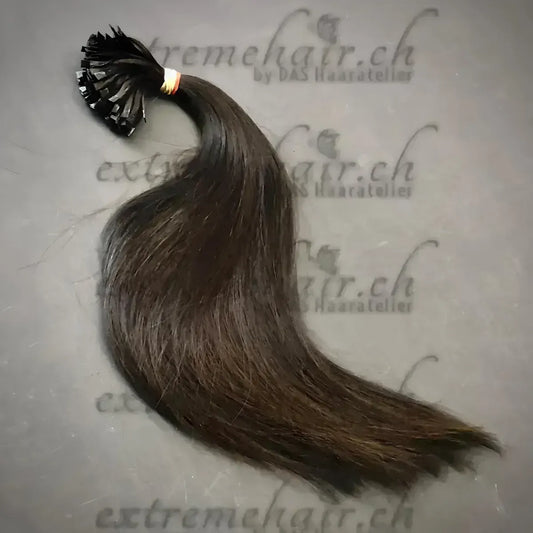 Rohhaare Für Extensions Gebondet - 10 Strähnen Maroon / 50Cm Glatt Simple