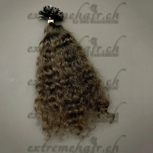 Rohhaare Für Extensions Gebondet - 10 Strähnen 55 / Maroon Gekraust Simple
