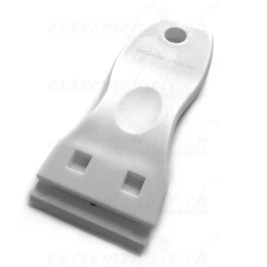 Scraper for tape extensions
