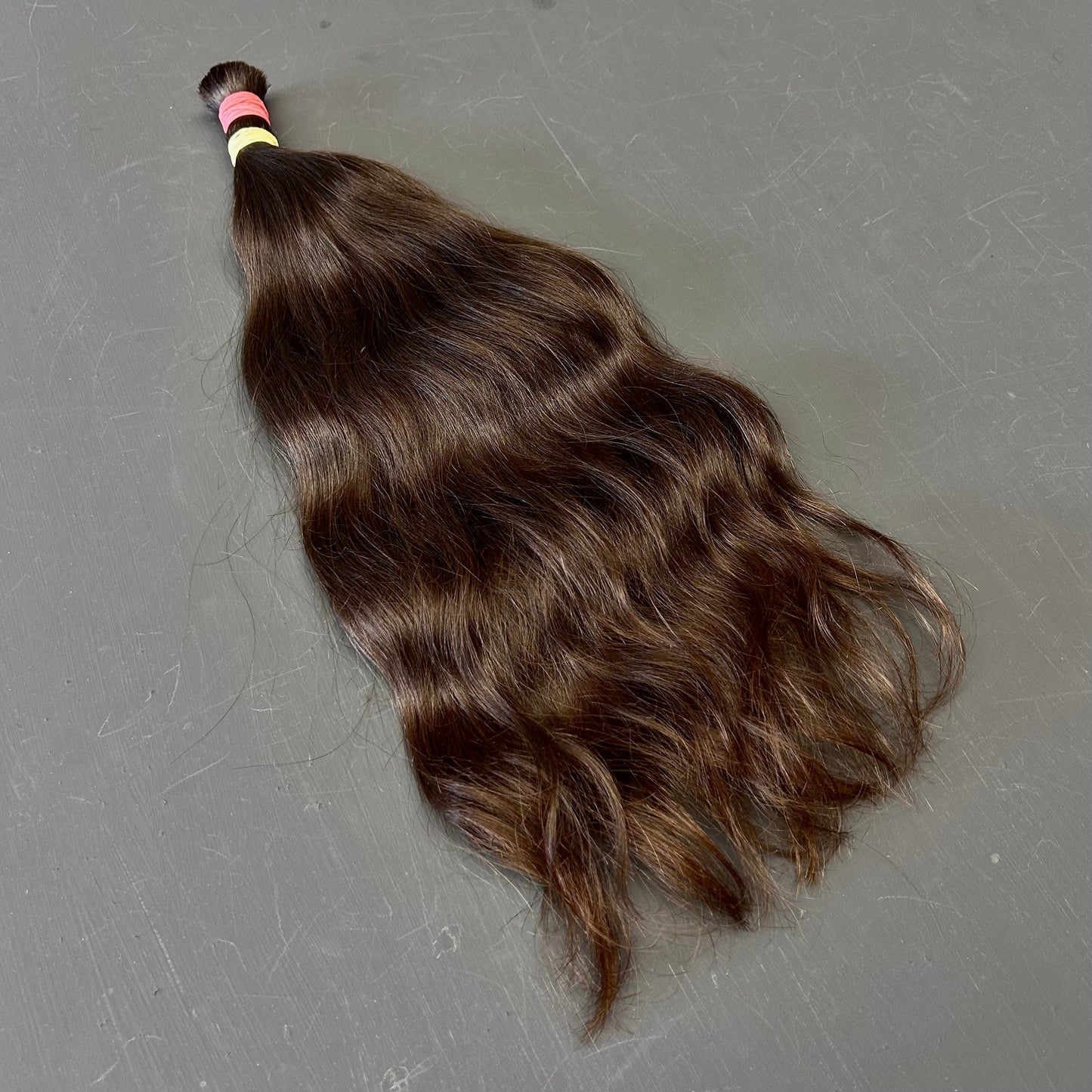Indischer Rohhaarzopf, 124 g, 50 cm, mittelbraun