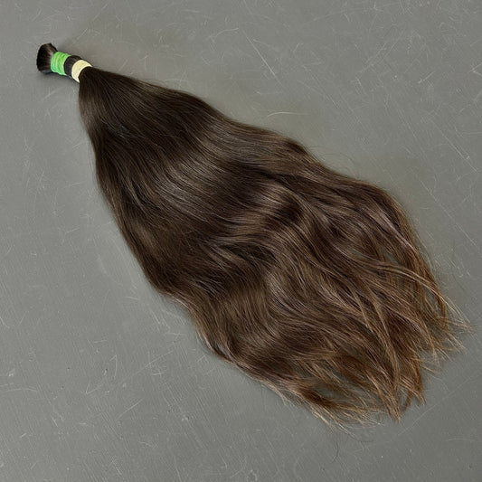 Indischer Rohhaarzopf, 98 g, 50 cm, mittelbraun