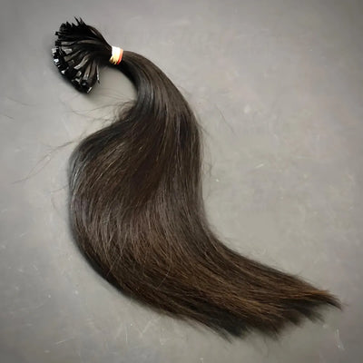 Rohhaare Für Extensions Gebondet - 10 Strähnen Maroon / 50Cm Glatt Simple