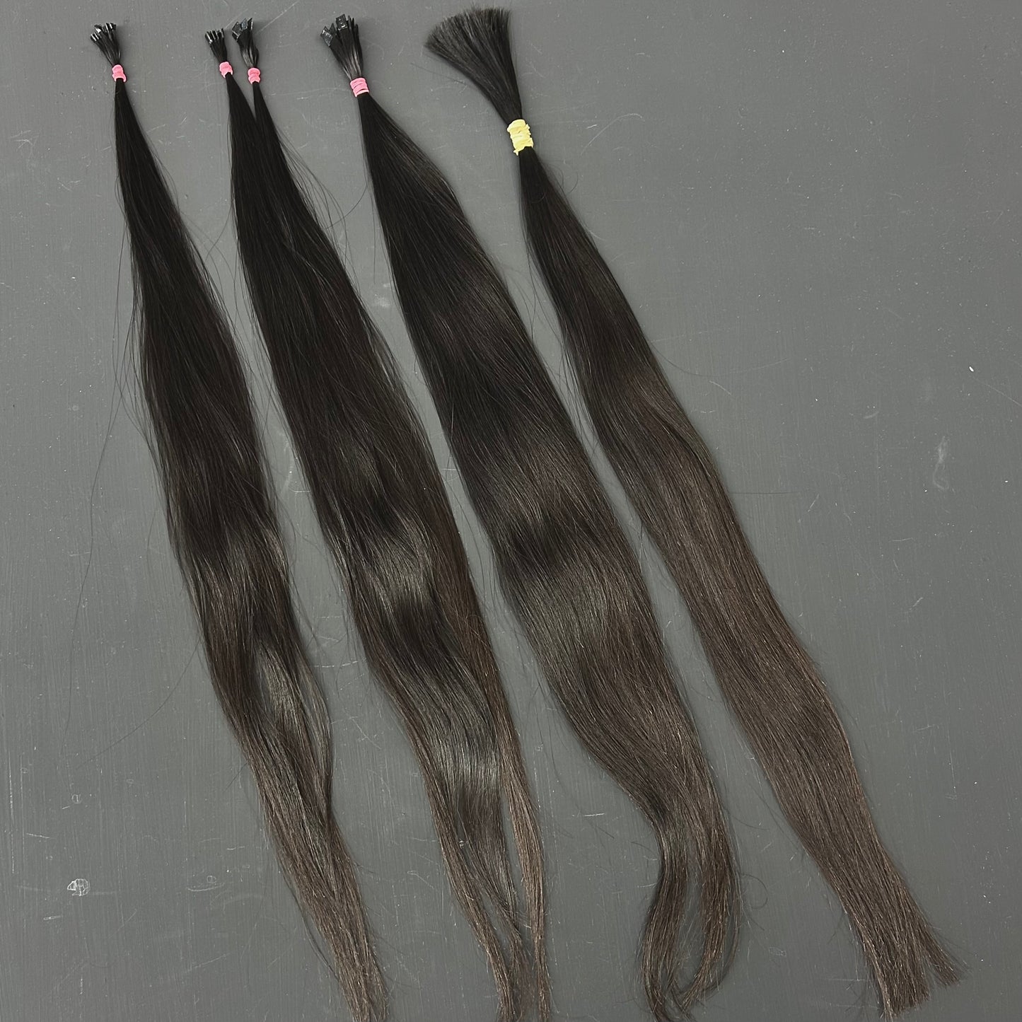 Vietnamesische Rohhaar-Keratinextensions 60 cm, dunkelbraun – Ansicht 1