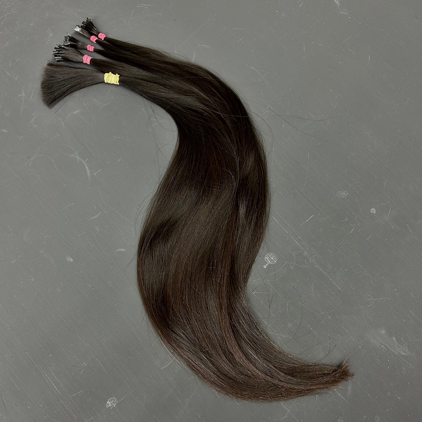 Vietnamesische Rohhaar-Keratinextensions 60 cm, dunkelbraun – Ansicht 3