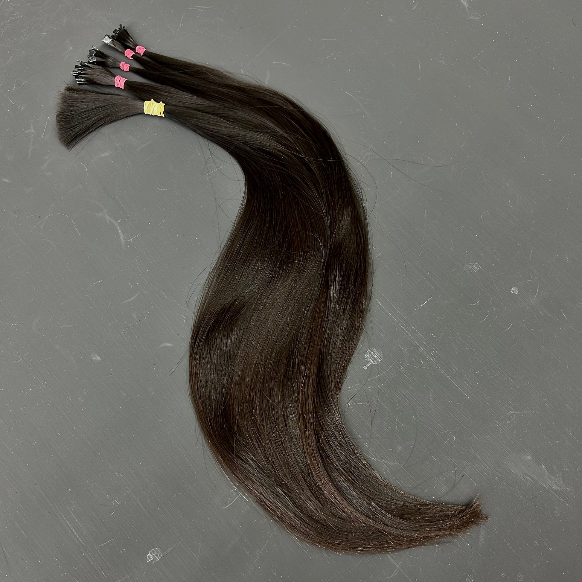 Vietnamesische Rohhaar-Keratinextensions 60 cm, dunkelbraun – Ansicht 3